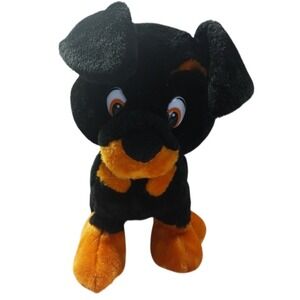 Classic Toy Co. Rottweiler Plush Dog 11" Black & Tan Stuffed Animal Puppy 2003‎